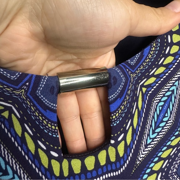 EUC London Times Women’s Sheath Midi Dress Size 20W *Used (Blue Black) RN58142 - Picture 4 of 12